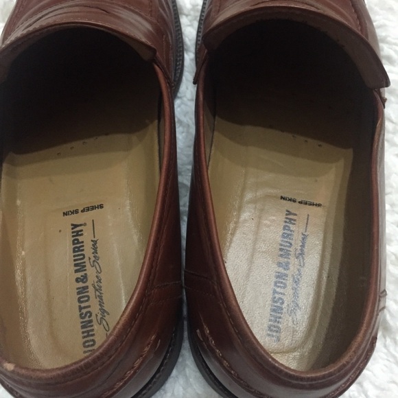 Johnston & Murphy Sheep Skin Leather Loafers - Picture 7 of 8